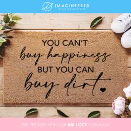 Buy Dirt Rug - You Can't Buy Happiness But Can New Home Gift Housewarming Custom Lyric Doormat Farmhouse Decor - thumbnail 1