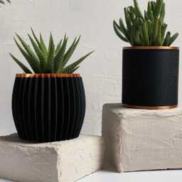 Indoor Planter - Black & Copper House Plants - thumbnail 2