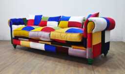 Chesterfield Patchwork Sofa - Mix Aroma Ii - thumbnail 1