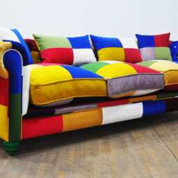 Chesterfield Patchwork Sofa - Mix Aroma Ii - thumbnail 3