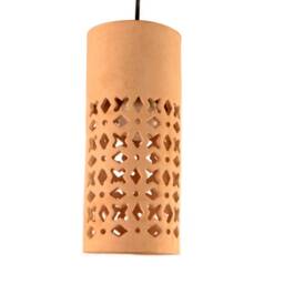 Cutout Ceramic Pendant Light, Traditional Modern Plug-In Lighting - Naaya Jharokha - thumbnail 3