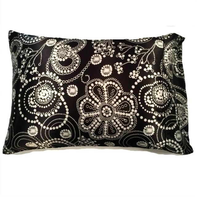 Black, White Satin Pillowcase. Helps Retain Moisture in Your Skin, Hair. Washable, Dryer Safe