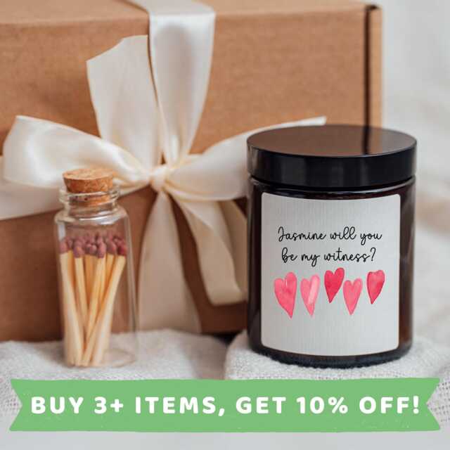 Will You Be My Witness Candle Gift Set Proposal Gifts Witnesses Prints Mug - image 1
