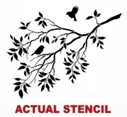 Birds On A Branch Wall Stencil - Large Stencils For Walls Bird Design Tree Stencils Diy Instead Of Decals - thumbnail 4