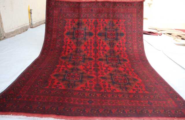 5x7 Ft Afghan Bukhara Handmade Rug, Khal Mohammedi Area Turkmen Oriental Geometric Genuine Living Room D??cor Carpet - image 1