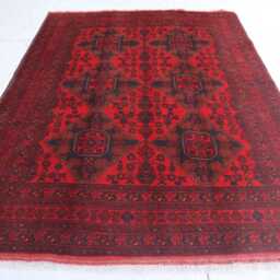 5x7 Ft Afghan Bukhara Handmade Rug, Khal Mohammedi Area Turkmen Oriental Geometric Genuine Living Room D??cor Carpet - thumbnail 2