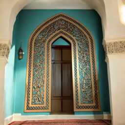Ayatul Kursi Arch Mehraab Wall Art With Provision For Led Light, Islamic Decor - thumbnail 2