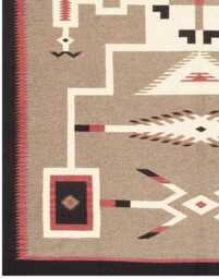 Handwoven Southwest Wool Kilim Rug Tribal Geometric Accent Decor - thumbnail 2
