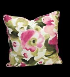 Sanderson - Varese Magenta Cushion Cover Throw Pillow Designer Home Decor Self-Piped - thumbnail 1