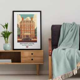 Bertrams Hotel Vintage Style Travel Poster - Agatha Christie Classic Detective Fiction Miss Marple Literary Gift Book - thumbnail 2