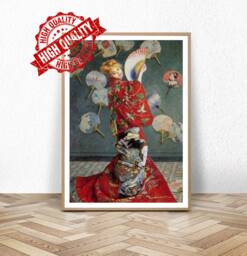Camille Monet in Japanese Costume/La Japonaise By Claude Museum Poster Gallery Print - thumbnail 1