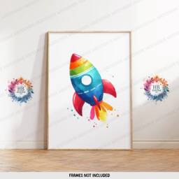 Personalised Kids Airplane Prints - Set Of 3 Posters - Colourful Boys Wall Art Room Nursery Custom Name Decor Girl Aviation Gifts - thumbnail 3