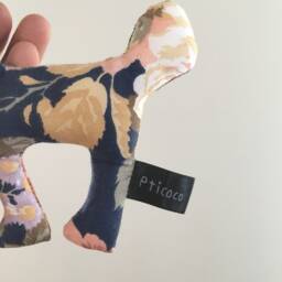 Flower Pattern Deer Plush Rattle Baby Toy, Soft Rattle, Reindeer Rattly - thumbnail 4