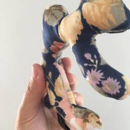 Flower Pattern Deer Plush Rattle Baby Toy, Soft Rattle, Reindeer Rattly - thumbnail 3
