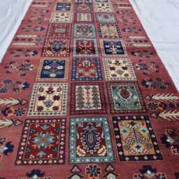 13x3Ft Handmade Afghan Rug, Pink Wool Runner, Boho Oriental Hall Decor - thumbnail 2