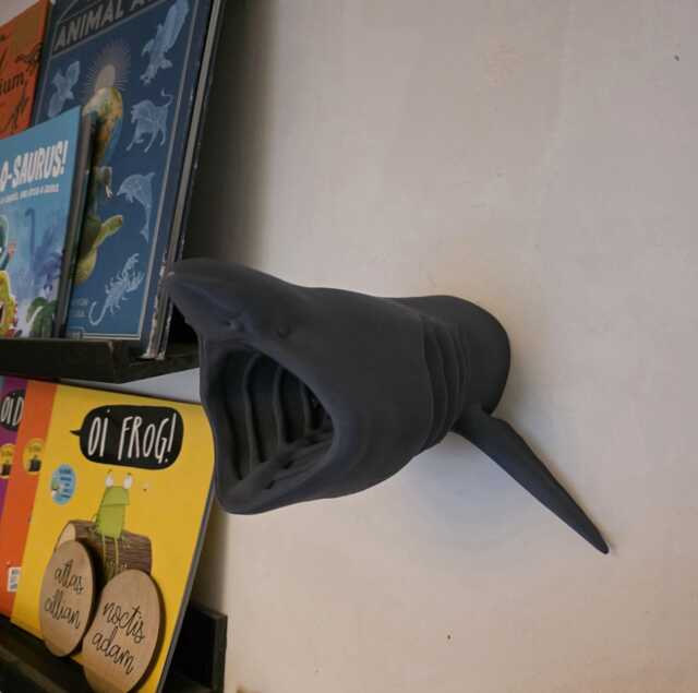 Basking Shark Wall Art - Animal Mount- 3D Printed - image 1