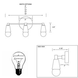 Castor 3 Cone Vanity Bathroom Light - thumbnail 4