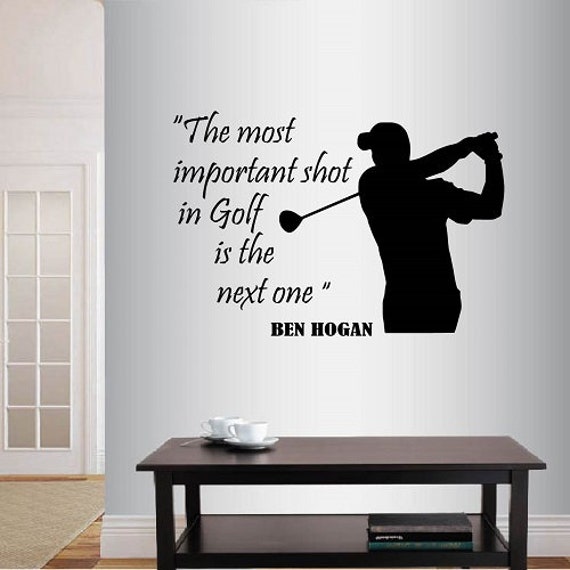 In-Style Decals Wall Vinyl Decal Home Decor Art Sticker Most Important Shot in Golf Quote Phrase Player Boy Man Golfing Sportsman 330 - image 1