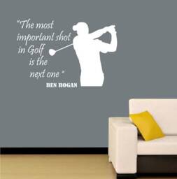 In-Style Decals Wall Vinyl Decal Home Decor Art Sticker Most Important Shot in Golf Quote Phrase Player Boy Man Golfing Sportsman 330 - thumbnail 2