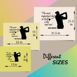 In-Style Decals Wall Vinyl Decal Home Decor Art Sticker Most Important Shot in Golf Quote Phrase Player Boy Man Golfing Sportsman 330 - thumbnail 3