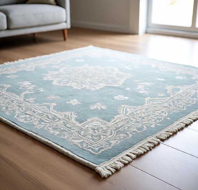 8x10 Hand Knotted Wool Rug, Oushak Style, Antique Contemporary Design Hallway, Floor Bedroom Carpet, Luxury Kitchen Bathroom Runner - image 1