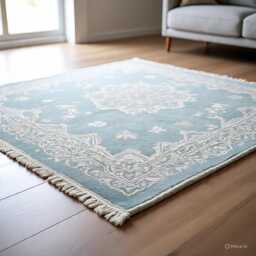 8x10 Hand Knotted Wool Rug, Oushak Style, Antique Contemporary Design Hallway, Floor Bedroom Carpet, Luxury Kitchen Bathroom Runner - thumbnail 2
