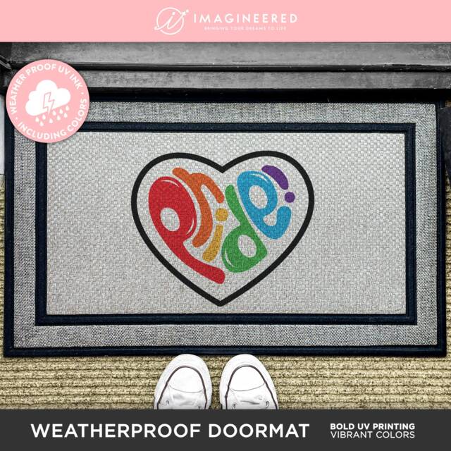 Gay Pride Doormat - Month Lgbt Decor, Gifts For The Gays, Front Doormat, Welcome Mat, Lgbtq Community Gifts, Gay - image 1