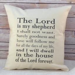 The Lord Is My Shepherd Pillow, Religious Gift, Spritual Wedding Gift Idea, Psalm 23, Church Retreat, Womans Pastor - thumbnail 3