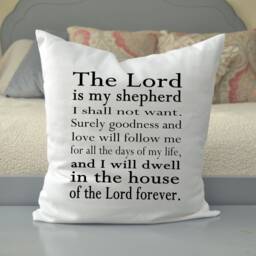 The Lord Is My Shepherd Pillow, Religious Gift, Spritual Wedding Gift Idea, Psalm 23, Church Retreat, Womans Pastor - thumbnail 2
