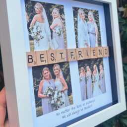 Best Friend Photo Gift, Bestie Present. Personalised Friends Frame Gift - thumbnail 2