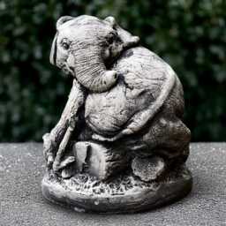 Majestic Elephant Sculpture Lucky Statue Cement Animal Decoration Outdoor Figurine Front Door Ornament Handmade - thumbnail 2