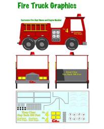 Graphics Fire Truck Bed(Twin Or Crib Size