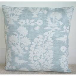 Bird Cushion Cover Duck Egg French Linen With Zip 16 - thumbnail 2