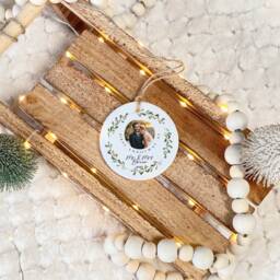 First Christmas As Mr & Mrs Ornament - Photo Ceramic Tree Newly Married Couple Gift Newlyweds Keepsake - thumbnail 1