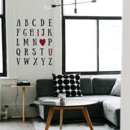 I Heart U Alphabet Vinyl Wall Decal - Kids Room Decor - thumbnail 2