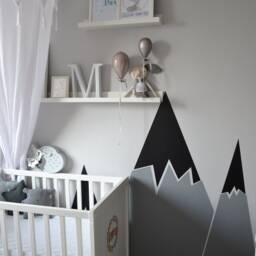 Mountains Wall Decals Stickers Mountains Wall Art Nursery Headboard Baby Room Decal - thumbnail 3