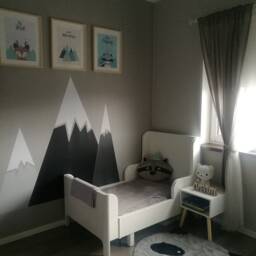 Mountains Wall Decals Stickers Mountains Wall Art Nursery Headboard Baby Room Decal - thumbnail 2