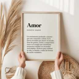 Amor Print - Definici??n De Amor, Spanish Word Art, Romantic Wall Decor, Regalo Rom??ntico, Language Gift, Love Poster, Regalo Espa??ol - thumbnail 2