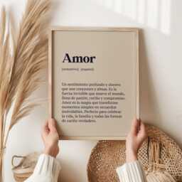 Amor Print - Definici??n De Amor, Spanish Word Art, Romantic Wall Decor, Regalo Rom??ntico, Language Gift, Love Poster, Regalo Espa??ol - thumbnail 3