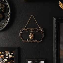 Vein & Vessel - Ornate Anatomical Heart Wall Hanging, Mini Gothic Plaque, Handmade Decor, Gold Or Silver, Gallery Gap Filler - thumbnail 2