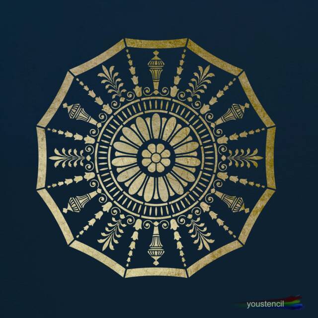 Victorian Ceiling Rose Stencil, For Walls & Art St92 - image 1