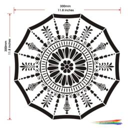 Victorian Ceiling Rose Stencil, For Walls & Art St92 - thumbnail 2