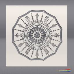 Victorian Ceiling Rose Stencil, For Walls & Art St92 - thumbnail 3