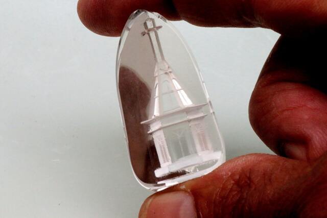 Quartz Carving, Artistic Gemstone, Collector Jewelry Piece - image 1