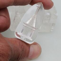 Quartz Carving, Artistic Gemstone, Collector Jewelry Piece - thumbnail 3