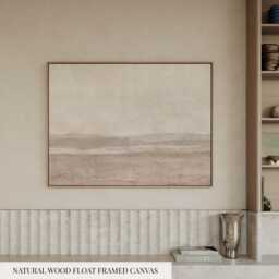 Neutral Beige Modern Minimalist Landscape Wall Art ??? Large Living Room Decor Sediment 2242 - thumbnail 1