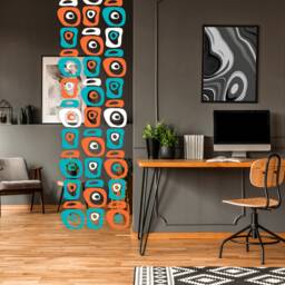Mcm Retro-A-Gogo Diy Kits For Room Dividers Mobiles + Curtains - Mid Century Modern Decor By Atomic Screens Partition - thumbnail 1