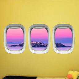 Vwaq Airplane Decals For Kids Room - Aviation Wall Decor Kids, Plane Window Stickers - Ppw41 - thumbnail 1