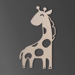 Giraffe Wooden Cutout Unfinished Mdf Wall Art, Nursery Decor - thumbnail 2