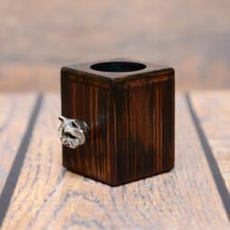 West Highland White Terrier - Wooden Candlestick With Dog, Souvenir, Decoration, Limited Edition, Collection - thumbnail 2